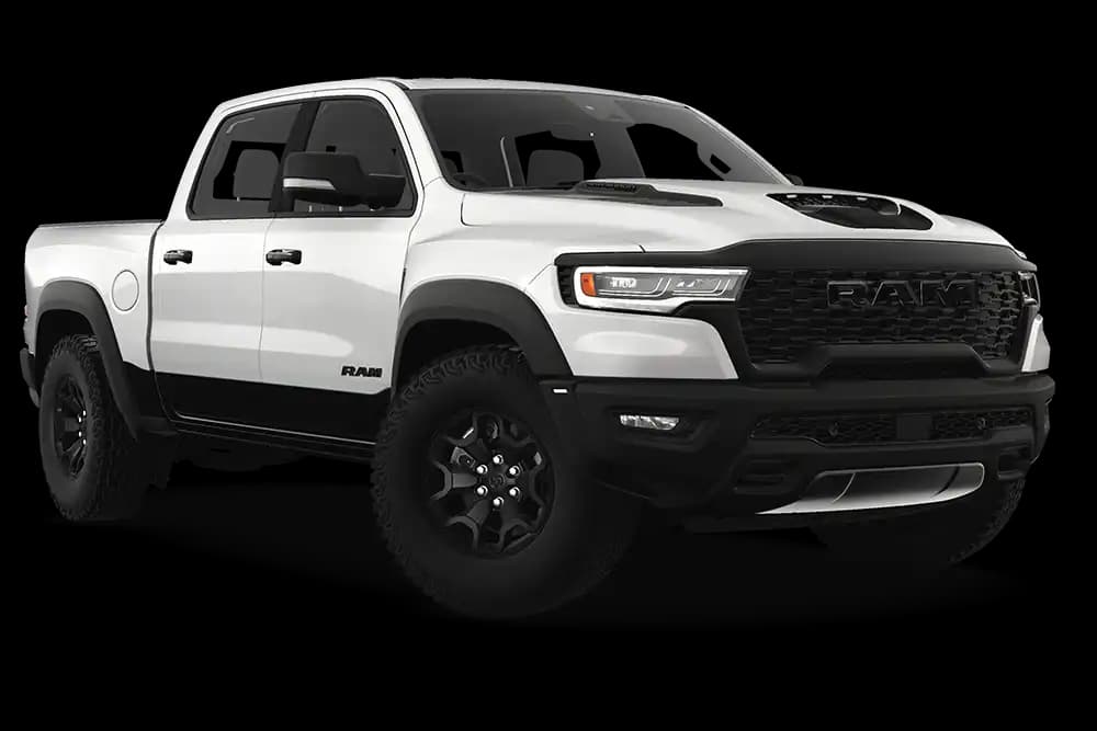 White Ram 1500 pickup truck